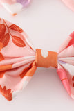 Pumpkin floral print 2pc hair bow Aaria Tees