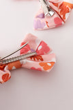 Pumpkin floral print 2pc hair bow Aaria Tees
