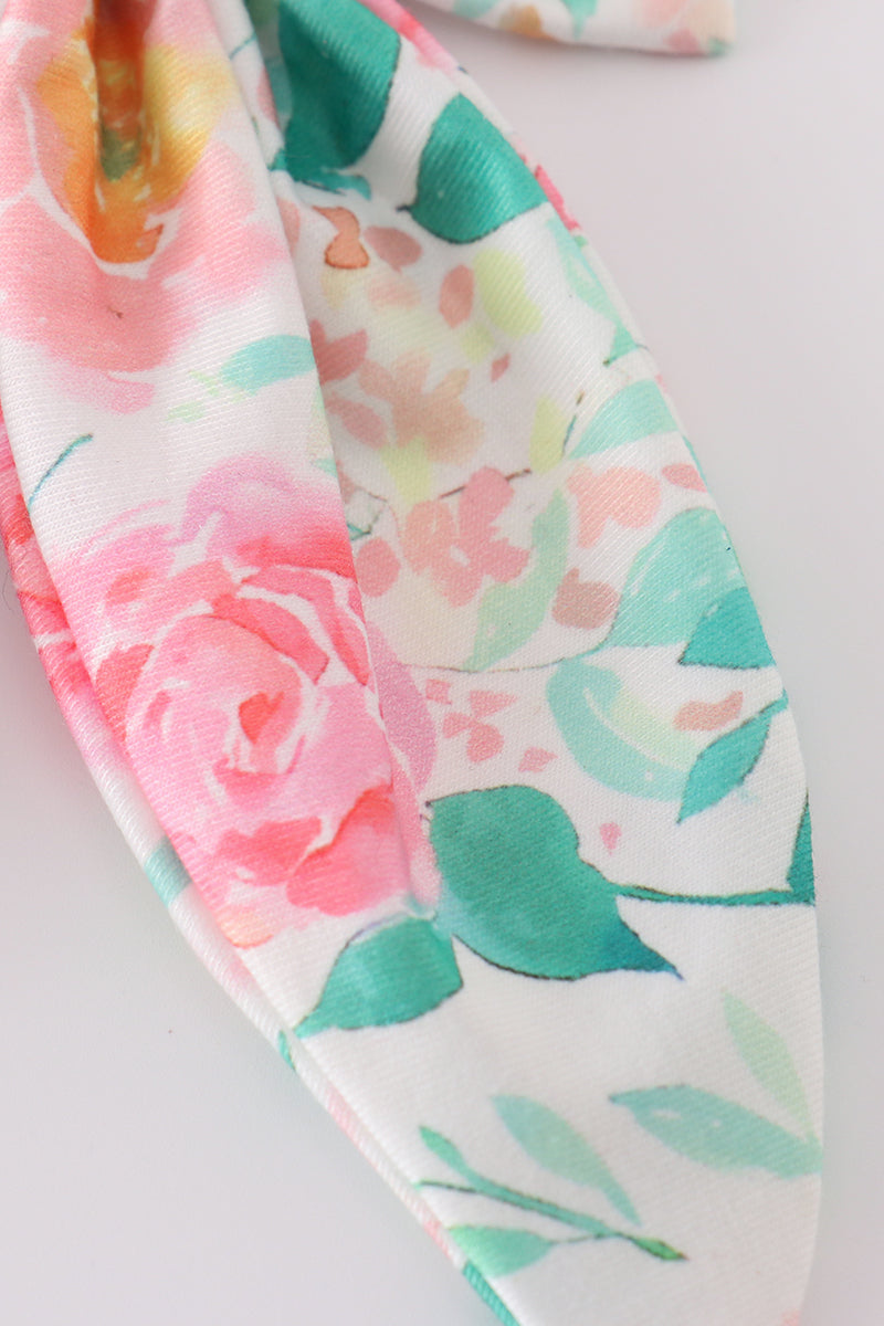 Pastel petal charm print girl sailor bow - Aaria Tees Aaria Tees