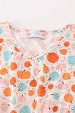 Orange pumpkin print mom dress - Aaria Tees Aaria Tees