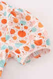 Orange pumpkin print mom dress - Aaria Tees Aaria Tees