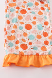 Orange pumpkin print mom ruffle pants - Aaria Tees Aaria Tees
