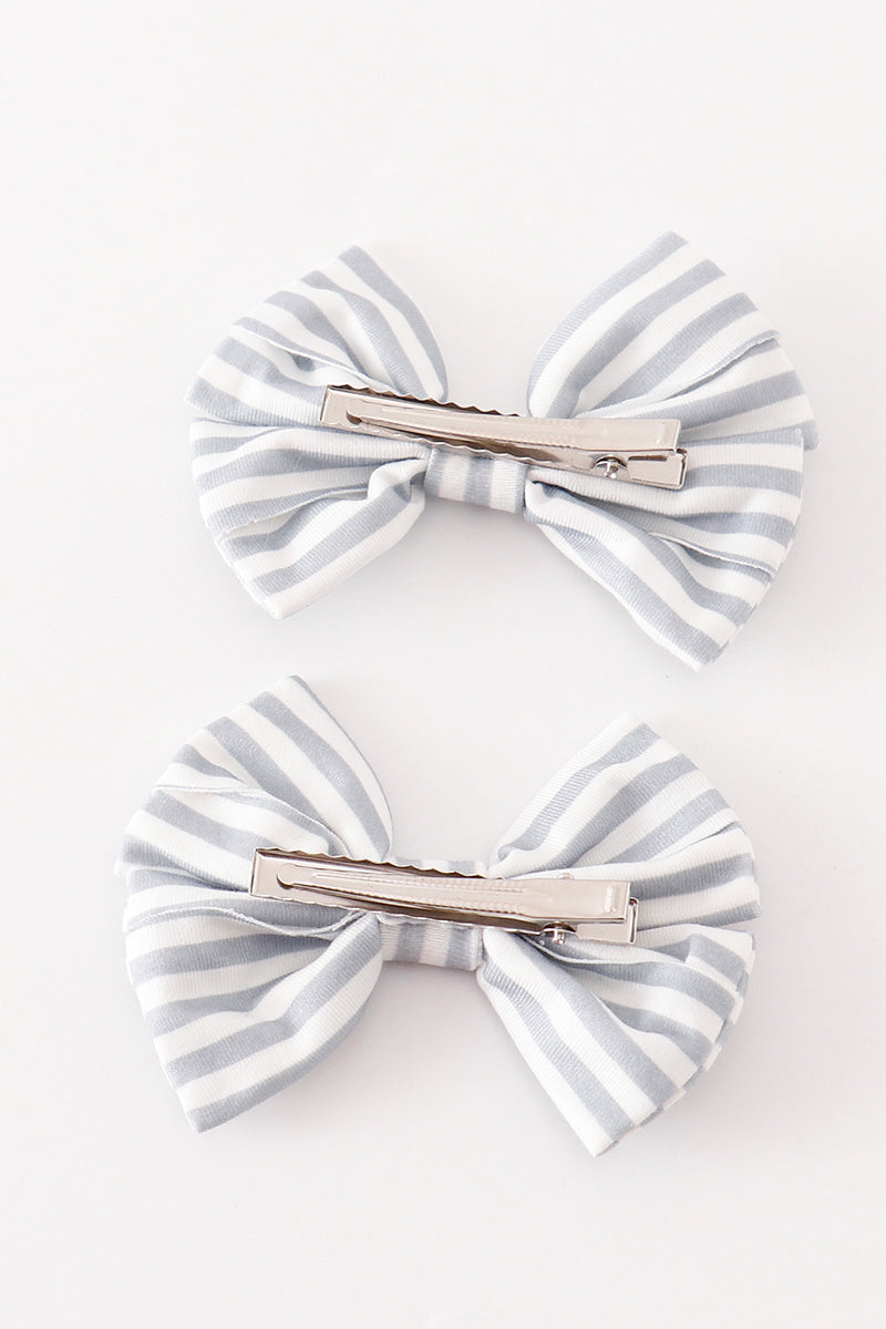 Stripe piggie hair bow - Aaria Tees Aaria Tees