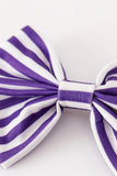 Purple stripe piggie hair bow - Aaria Tees Aaria Tees
