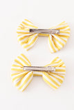 Gold piggie hair bow - Aaria Tees Aaria Tees