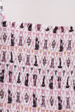 Pink Cat Print Mom Dress - Aaria Tees Aaria Tees