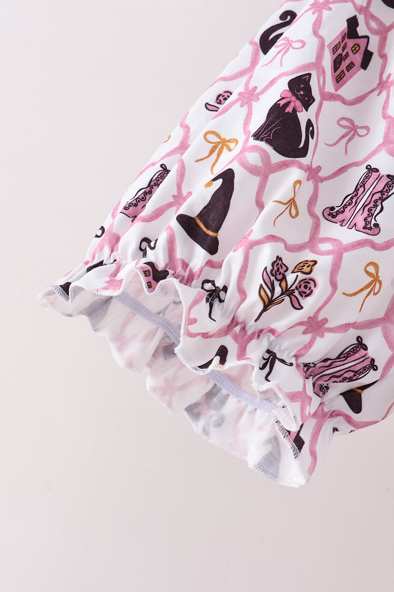 Pink Cat Print Mom Dress - Aaria Tees Aaria Tees