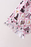 Pink Cat Print Mom Dress - Aaria Tees Aaria Tees