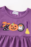 Halloween pumpkin ghost applique girl set Aaria Tees