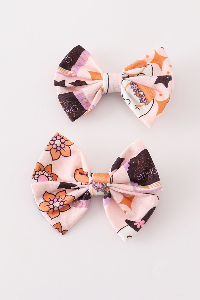 Happy halloween piggie hair bow - Aaria Tees Aaria Tees