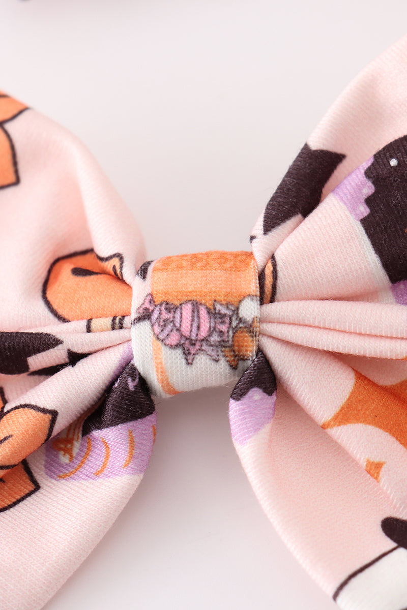 Happy halloween piggie hair bow - Aaria Tees Aaria Tees