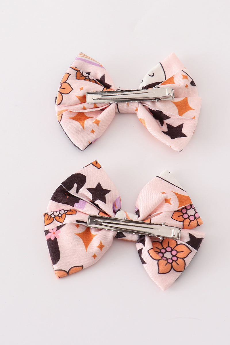 Happy halloween piggie hair bow - Aaria Tees Aaria Tees