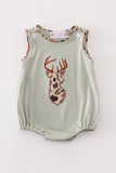 Sage camouflage deer applique bubble - Aaria Tees Aaria Tees