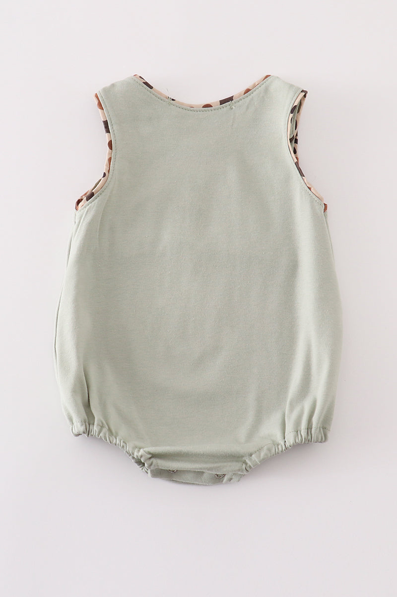 Sage camouflage deer applique bubble - Aaria Tees Aaria Tees