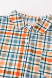 Green plaid dad&me button down shirt Aaria Tees