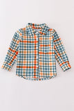 Green plaid dad&me button down shirt Aaria Tees