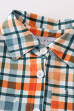 Green plaid dad&me button down shirt Aaria Tees