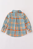 Green plaid dad&me button down shirt Aaria Tees