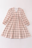 Green watercolor plaid mom&me dress Aaria Tees