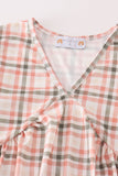 Green watercolor plaid mom&me dress Aaria Tees