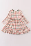 Green watercolor plaid mom&me dress Aaria Tees