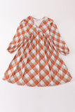Khaki gingham mom&me dress - Aaria Tees Aaria Tees