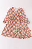 Khaki gingham mom&me dress - Aaria Tees Aaria Tees