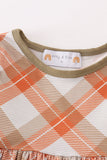 Khaki gingham mom&me dress - Aaria Tees Aaria Tees