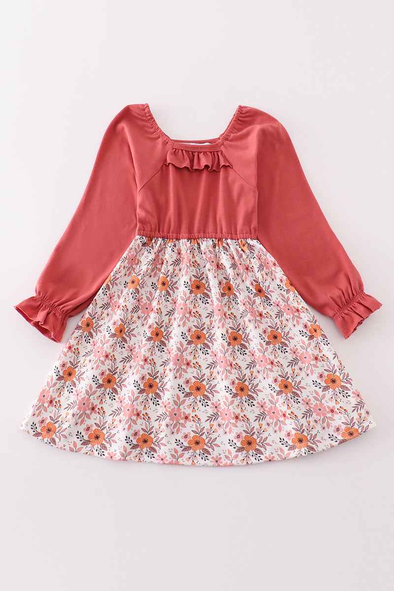 Floral print mom dress - Aaria Tees Aaria Tees