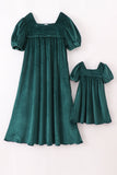 Forest velvet mom&me dress - Aaria Tees Aaria Tees