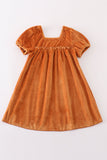 Caramel velvet mom&me dress - Aaria Tees Aaria Tees