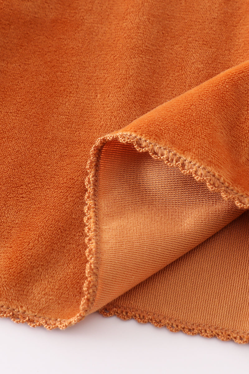Caramel velvet mom&me dress - Aaria Tees Aaria Tees