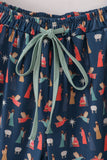 Navy nativity print mom pajamas pants - Aaria Tees Aaria Tees