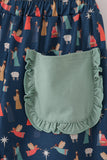 Navy nativity print mom pajamas pants - Aaria Tees Aaria Tees