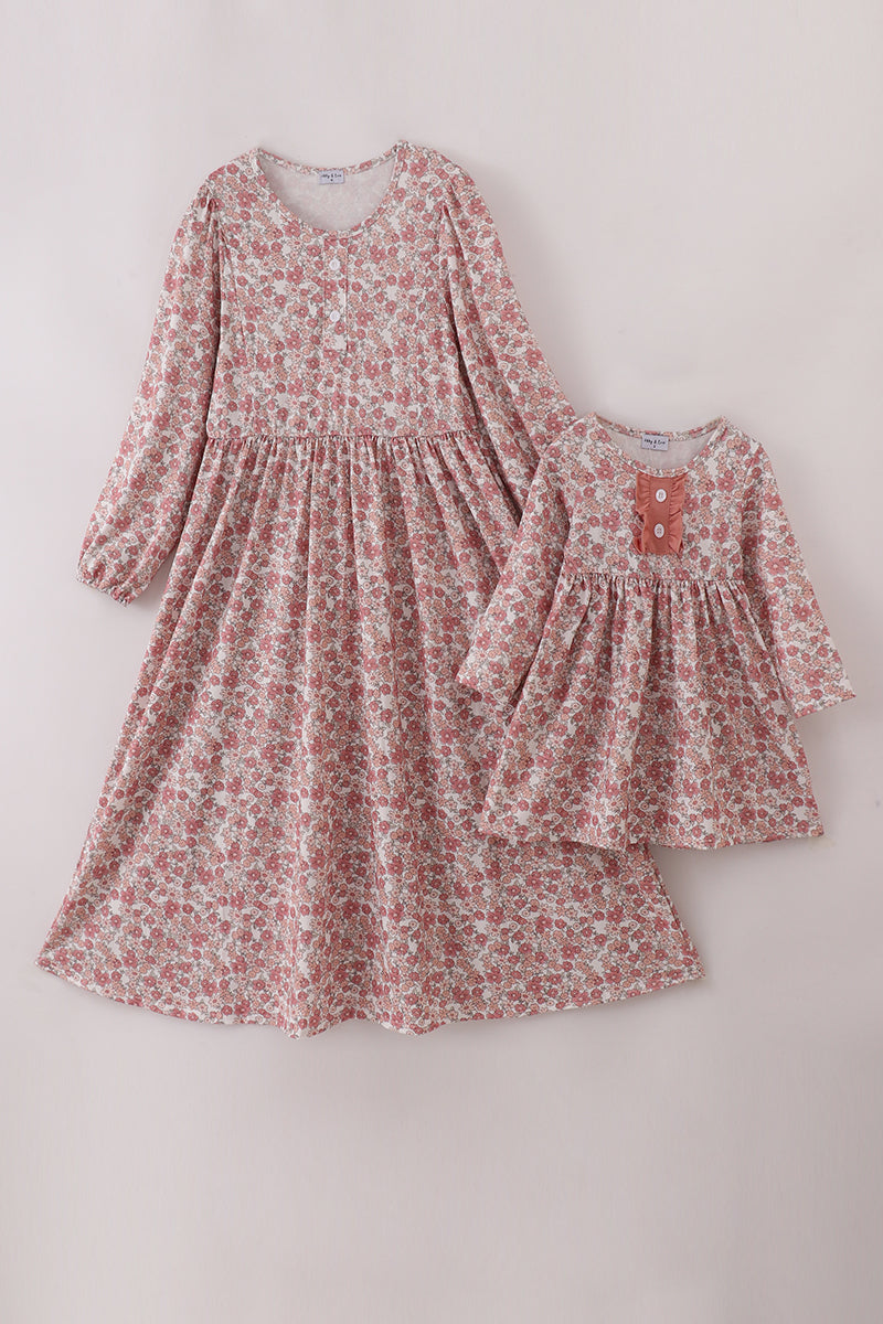 Floral print mom&me dress - Aaria Tees Aaria Tees