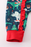 Green dinosaur print ruffle romper - Aaria Tees Aaria Tees