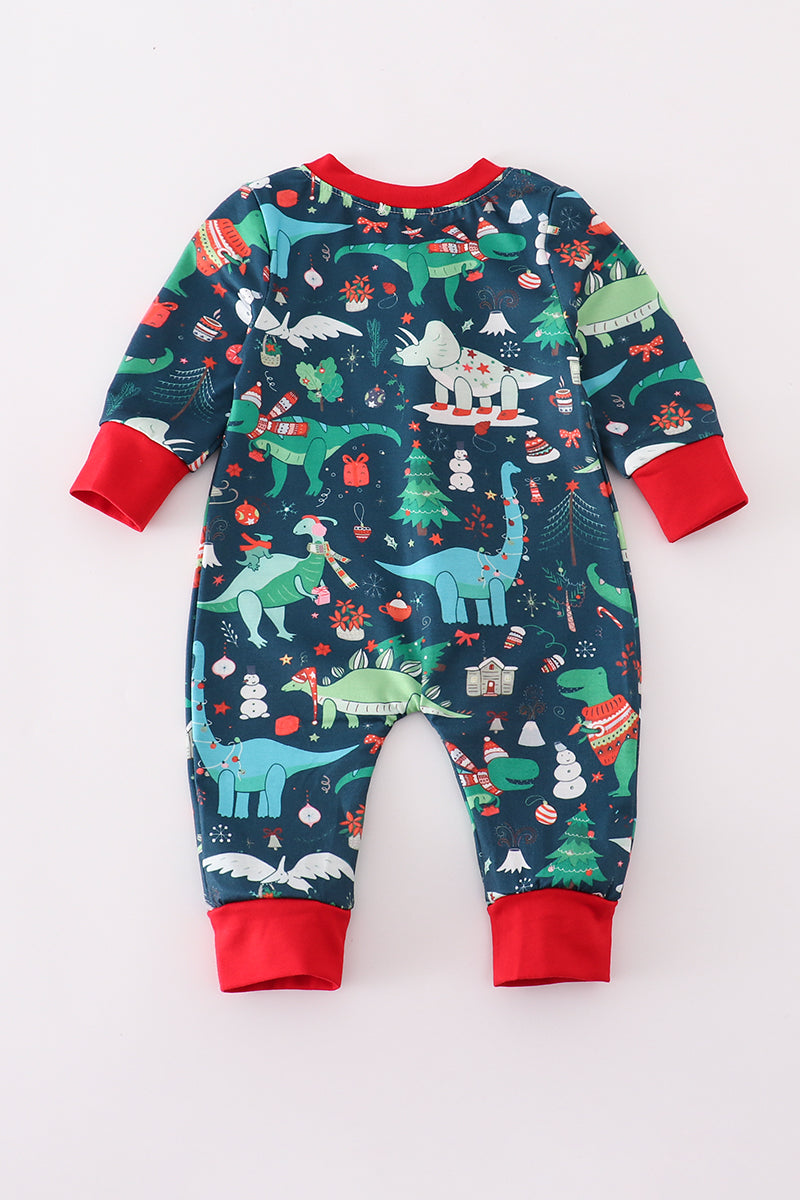 Green dinosaur print ruffle romper - Aaria Tees Aaria Tees