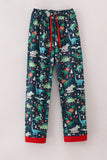 Green dinosaur print dad pajamas pants - Aaria Tees Aaria Tees