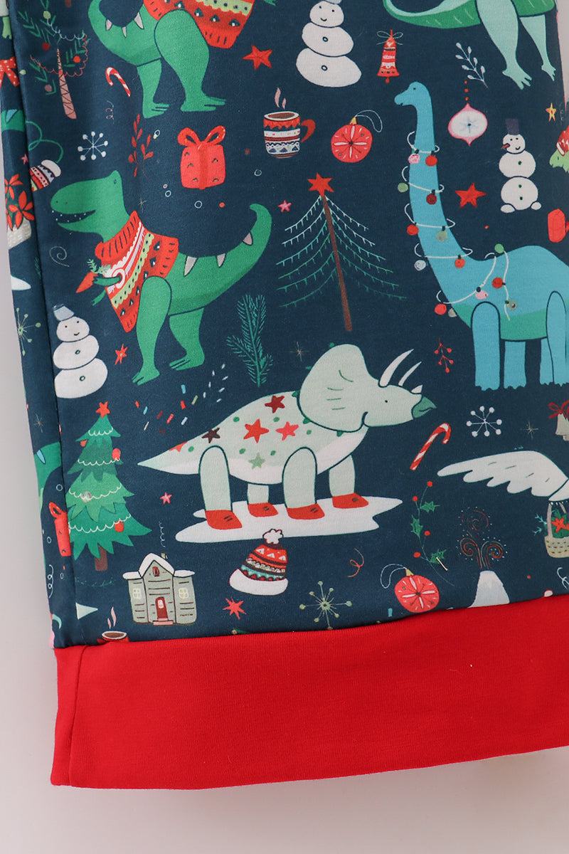 Green dinosaur print dad pajamas pants - Aaria Tees Aaria Tees