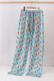 Blue christmas character print dad pajamas pants - Aaria Tees Aaria Tees