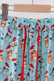 Blue christmas character print dad pajamas pants - Aaria Tees Aaria Tees