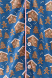 Navy gingerbread print mom gown - Aaria Tees Aaria Tees