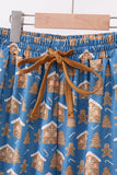 Navy gingerbread print dad pajamas pants - Aaria Tees Aaria Tees
