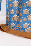 Navy gingerbread print dad pajamas pants - Aaria Tees Aaria Tees