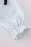 Navy plaid nativity embroidery girl bubble - Aaria Tees Aaria Tees