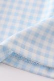 Navy plaid nativity embroidery girl bloomers set - Aaria Tees Aaria Tees