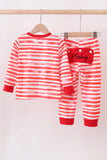 Red stripe character applique pants set - Aaria Tees Aaria Tees