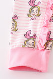 Pink stripe cindy lou who print  Zipper girl romepr Aaria Tees