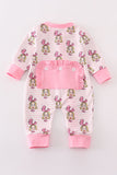 Pink stripe cindy lou who print  Zipper girl romepr Aaria Tees
