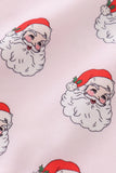Pink santa print girl pajamas - Aaria Tees Aaria Tees